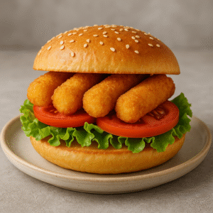 Mozzarellasticks Semmel